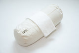 ComfyNeck Side Sleeper + Pillowcase (Crisp White) - Organic Buckwheat Hull Roll Pillow
